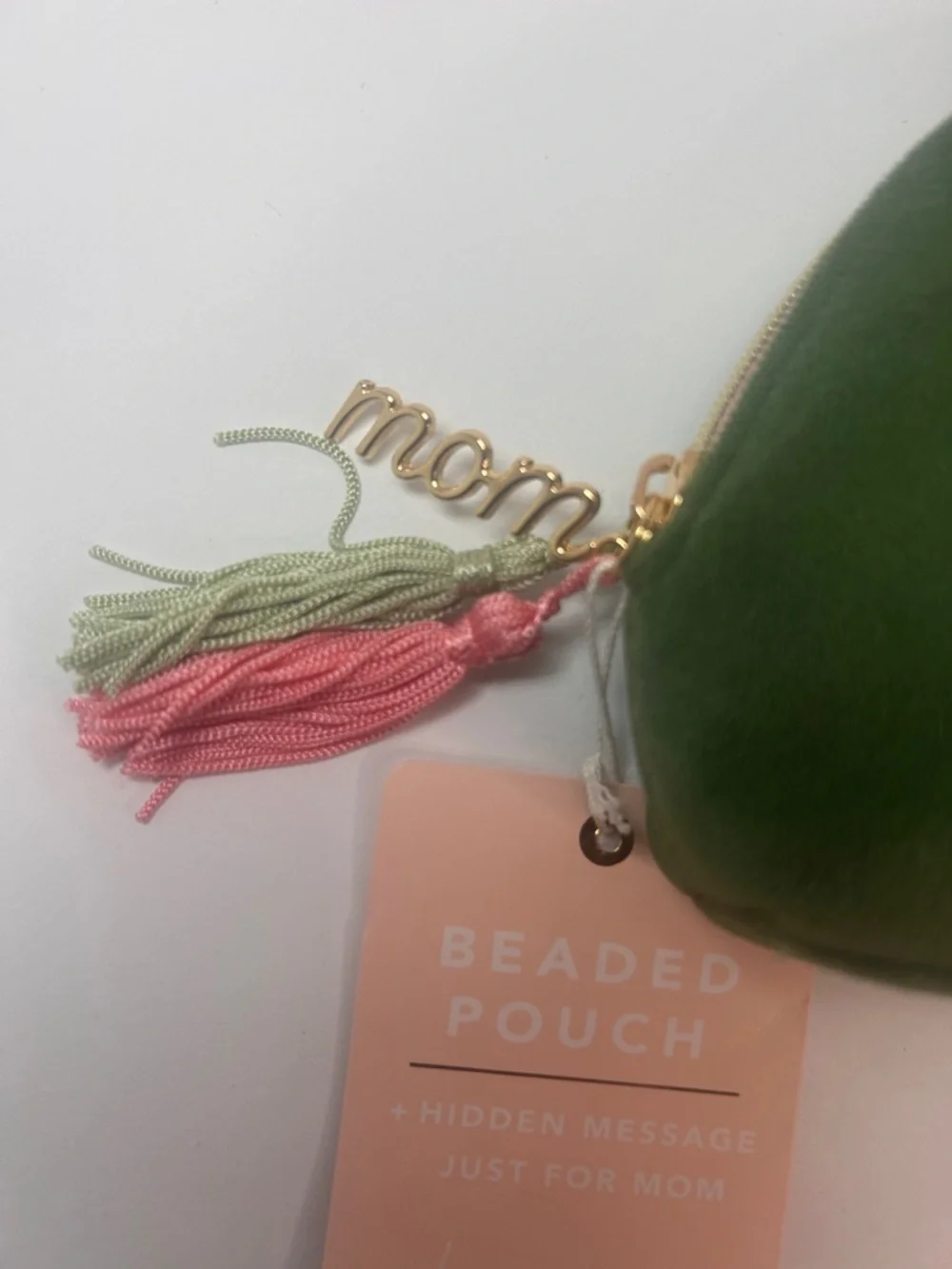 Butterfly Pouch Green, Beaded, Mom, Mother’s Day